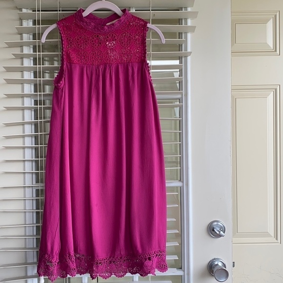 Hint of Mint Lace Trimmed Dress - Picture 1 of 4